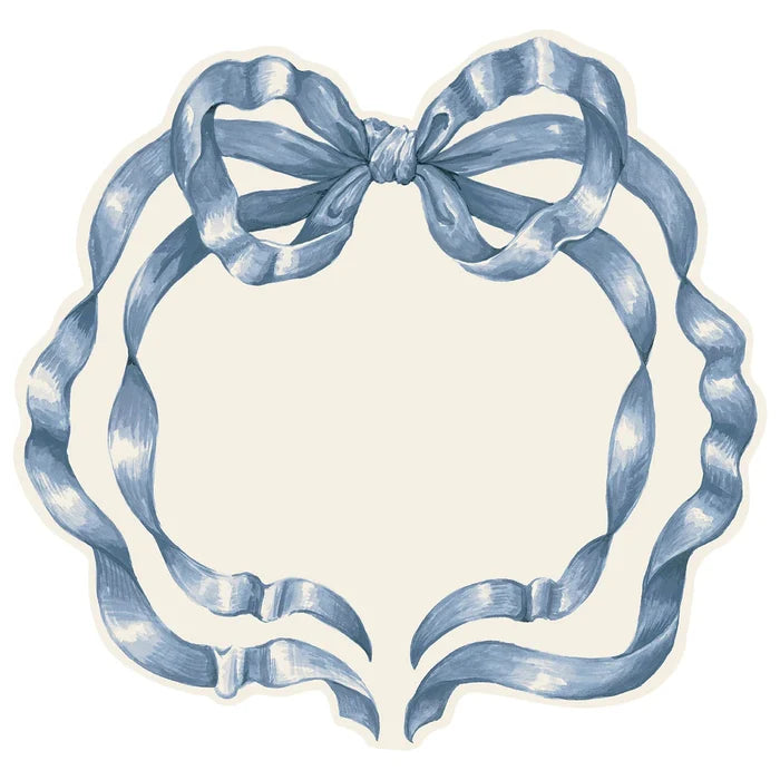 Hester & Cook Die-Cut Heirloom Blue Bow Placemat