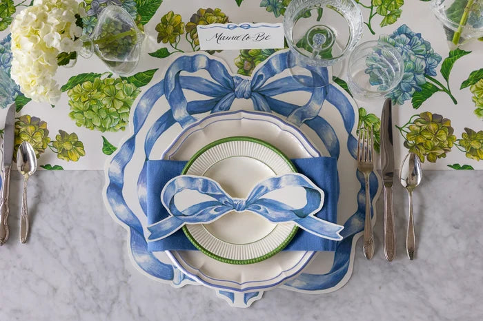 Hester & Cook Die-Cut Heirloom Blue Bow Placemat