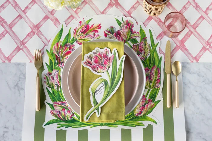 Hester & Cook Die Cut Parrot Tulip Placemat