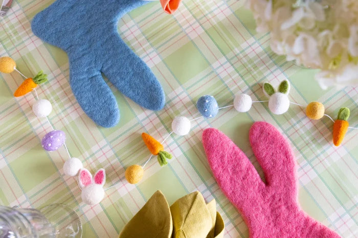 Hester & Cook Felt Bunny Placemat - Cornflower Blue