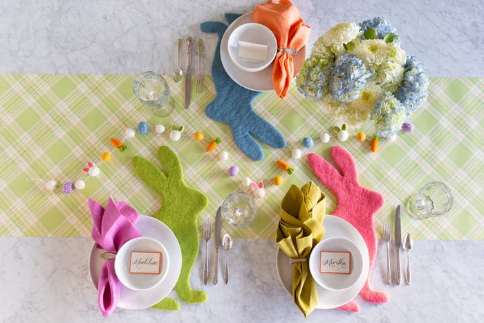 Hester & Cook Felt Bunny Placemat - Cornflower Blue