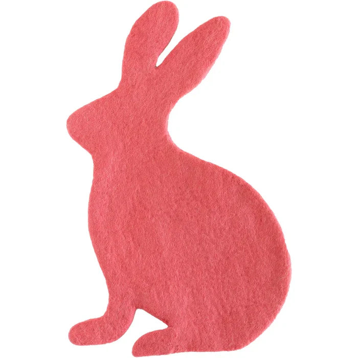Hester & Cook Felt Bunny Placemat - Pink