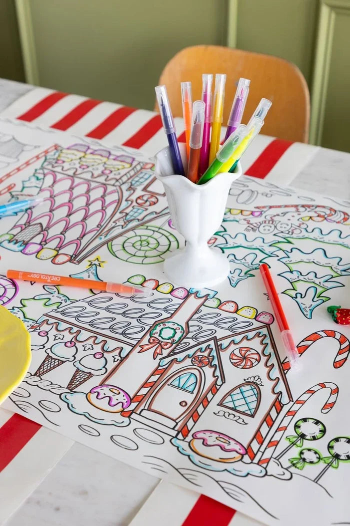 Hester & Cook Gingerbread Coloring Table Runner