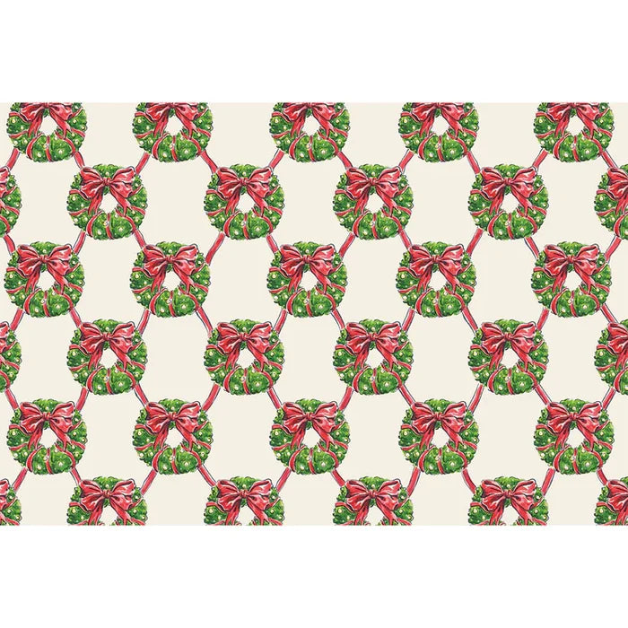 Hester & Cook Holiday Wreath Lattice Placemat