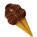 Hester & Cook Honeycomb Paper - Large Chocolate Ice Cream Cone