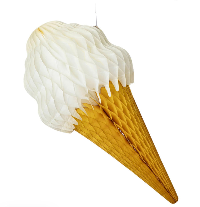 Hester & Cook Honeycomb Paper - Large Vanilla Ice Cream Cone