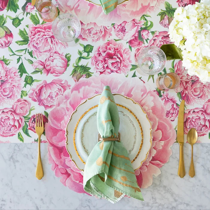 Hester & Cook Peonies in Bloom Table Runner