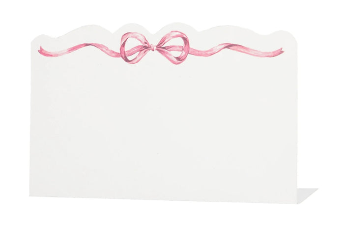 Hester & Cook Pink Bow Place Cards