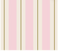 Hester & Cook Pink & Gold Awning Stripe Cocktail Napkins