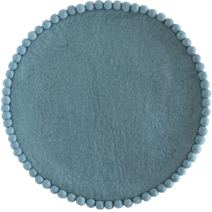 Hester & Cook Pom Pom Felt Placemat - Cornflower Blue