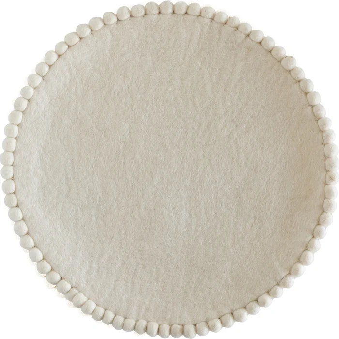 Hester & Cook Pom Pom Felt Placemat - Ivory