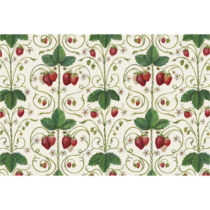 Hester & Cook Strawberry Fields Paper Placemat