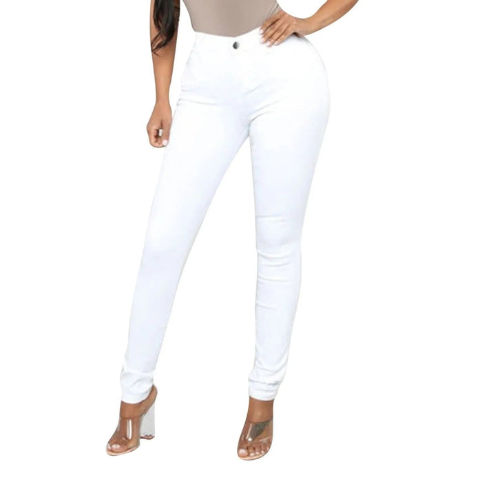 High Waist Skinny Stretch Jeans for Women, Comfortable Fit, Versatile Blue, Black, Grey, Sizes XS-XL-3