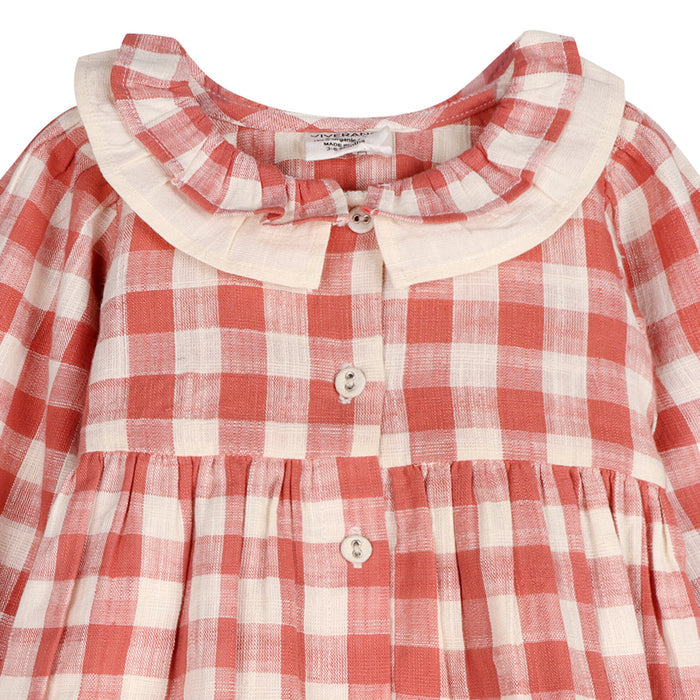 Holly Gingham Baby Dress & Bloomer (Organic Cotton)