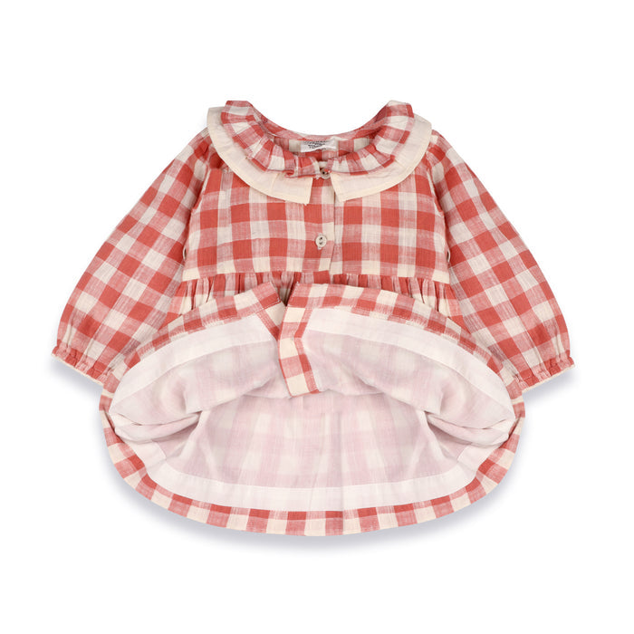 Holly Gingham Baby Dress & Bloomer (Organic Cotton)