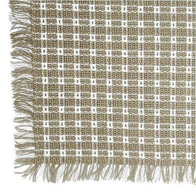 Homespun Tablecloth -Stone and White - Tablecloths, Napkins, Runners, Placemats- Made in USA [Home Decor]- Olde Church Emporium