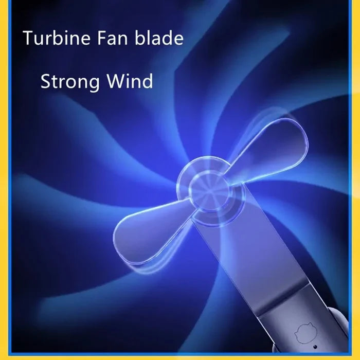 Hook Designer Portable Mini Handheld Fan - USB Rechargeable Personal Fan with Powerful Turbo Wind
