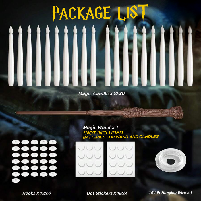 Incendio Floating Halloween Candles – Spooky Flameless LED Lights with Wand Remote