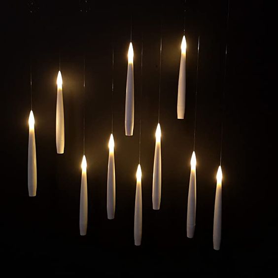 Incendio Floating Halloween Candles – Spooky Flameless LED Lights with Wand Remote