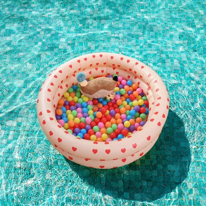 Inflatable Baby Swimming Pool, Foldable Outdoor Paddling Pool in Durable PVC, Safe Soft Bottom for Kids Fun