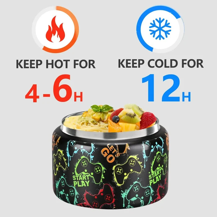 Insulated Food Jar 8 Oz Kids Stainless Steel Vacuum Thermos Back To School 2025 Leakproof BPA Free