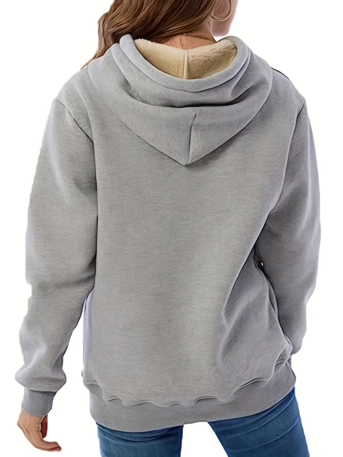 Insulating Women’s Hoodie - Relaxed Pullover, Fleece