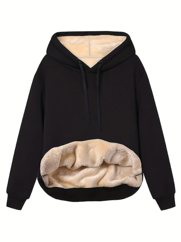 Insulating Women’s Hoodie - Relaxed Pullover, Fleece