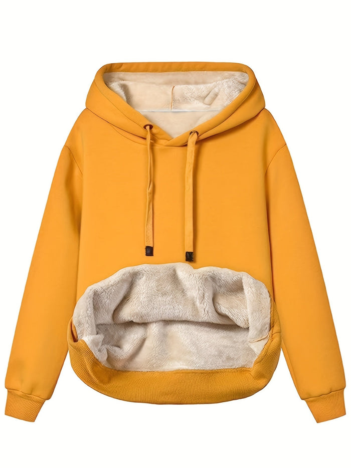 Insulating Women’s Hoodie - Relaxed Pullover, Fleece