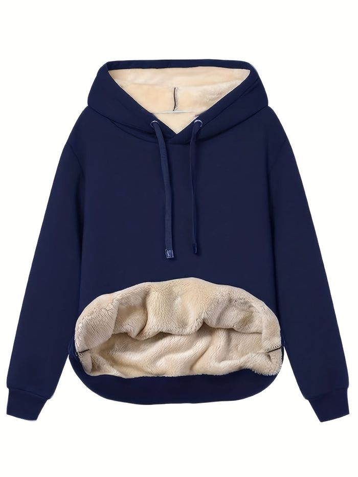 Insulating Women’s Hoodie - Relaxed Pullover, Fleece