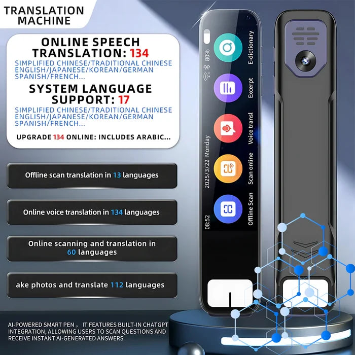 Intelligent Scanning Pen for English Learning, High-Precision Text Capture and Multi-Language Translation