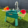 Interactive Kids Sink Playset with Circulating Water Faucet and 19 Accessories for Role Play Fun