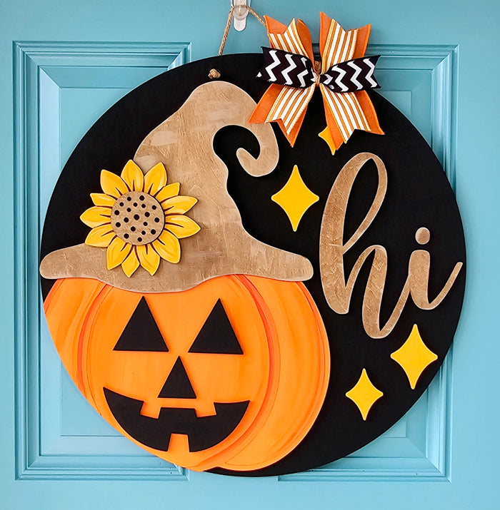Jack O Lantern Door Hanger