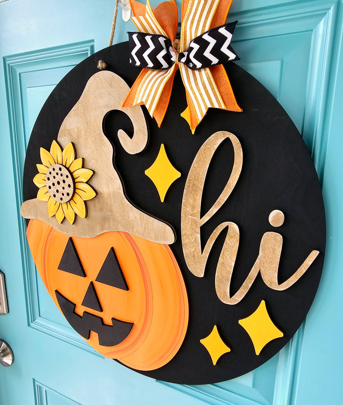 Jack O Lantern Door Hanger