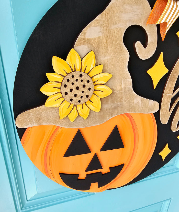 Jack O Lantern Door Hanger