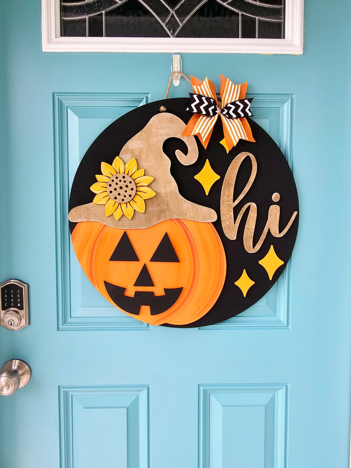 Jack O Lantern Door Hanger
