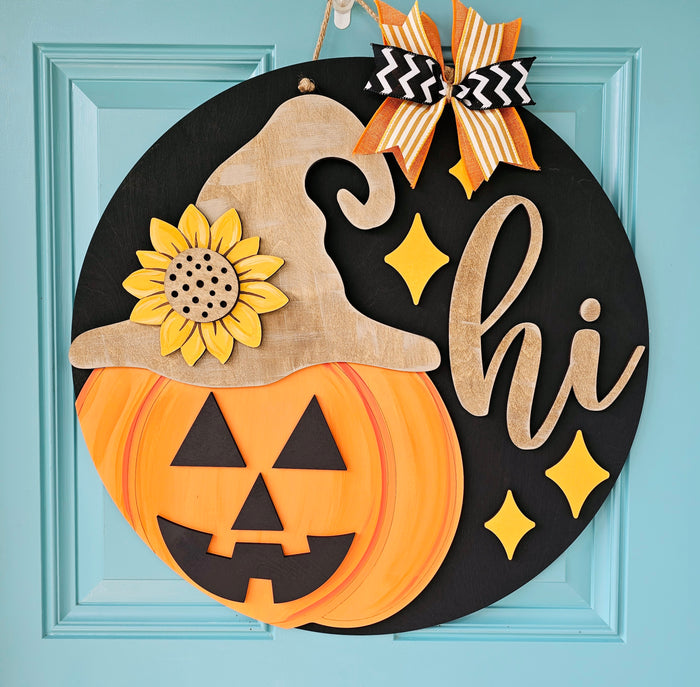 Jack O Lantern Door Hanger
