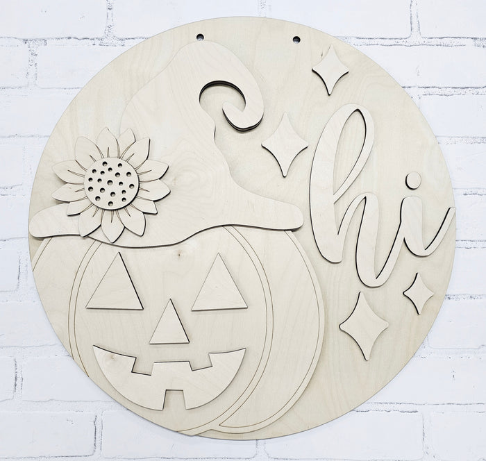 Jack O Lantern Door Hanger