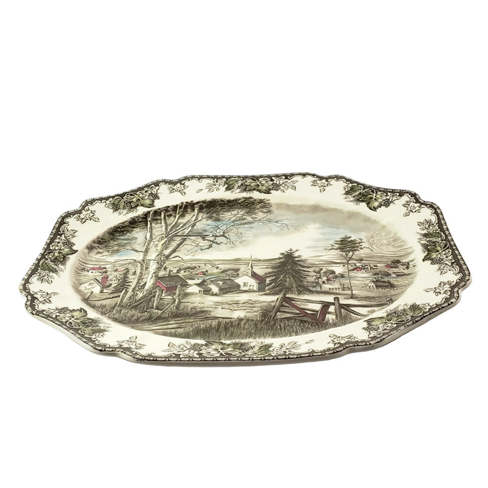 Johnson Brothers Large 20" Oval Platter "The Friendly Village" England