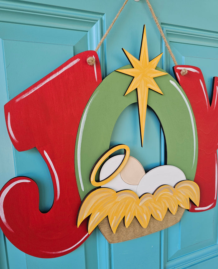 Joy with Manger Door Hanger-wholesale