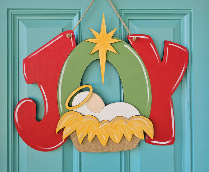 Joy with Manger Door Hanger-wholesale
