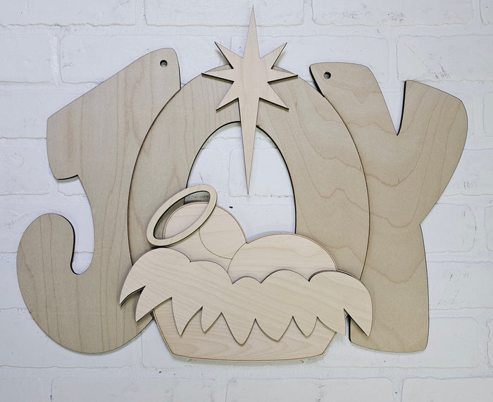 Joy with Manger Door Hanger-wholesale