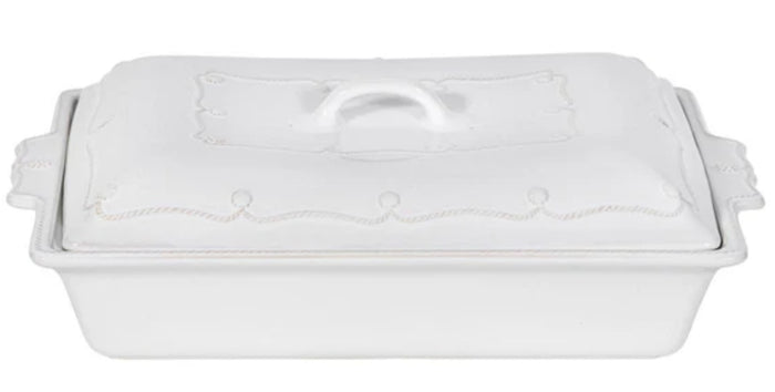 Juliska Berry & Thread Baker 13" Baker w/Lid - Whitewash