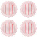 Juliska Cabana Coral Stripe Dessert/Salad Plate S/4 - Melamine
