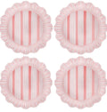 Juliska Cabana Stripe Coral Dinner Plate S/4 - Melamine