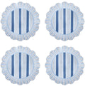 Juliska Cabana Stripe Ocean Dessert/Salad Plate S/4 - Melamine