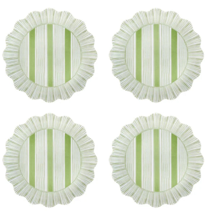 Juliska Cabana Stripe Seagrass Dessert/Salad Plate S/4 - Melamine
