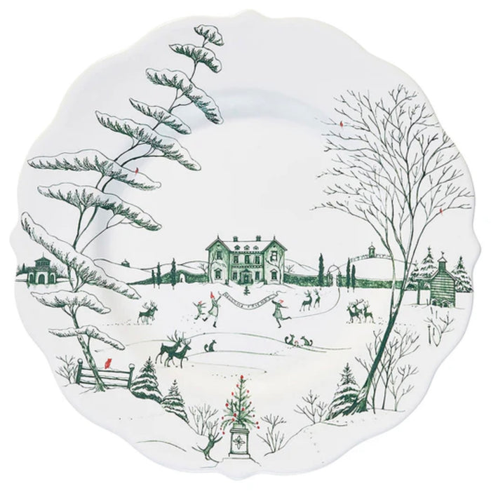 Juliska Country Estate Winter Frolic Dinner Plate - Evergreen