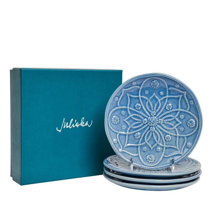 Juliska Jardins Du Monde Side/Cocktail Plate S/4 - Chambray