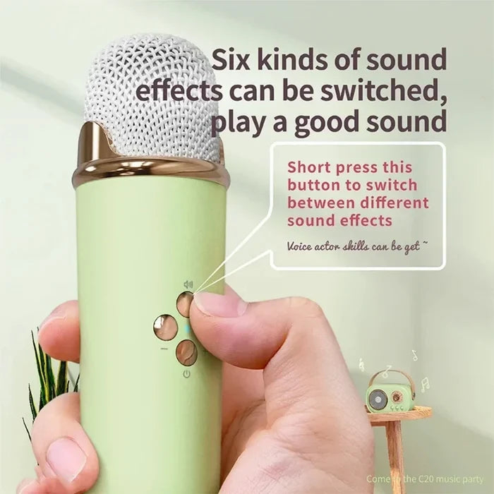 Karaoke Portable Bluetooth Speaker With Microphone Mini FM Radio Back To School 2025 Gift Idea