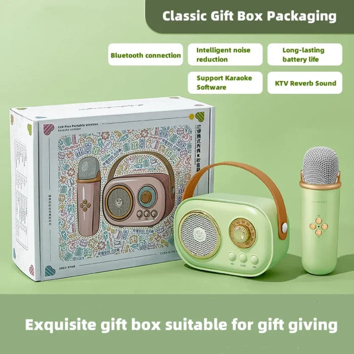 Karaoke Portable Bluetooth Speaker With Microphone Mini FM Radio Back To School 2025 Gift Idea